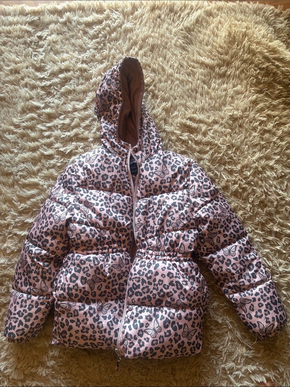 Little girls cheetah butterfly print jacket